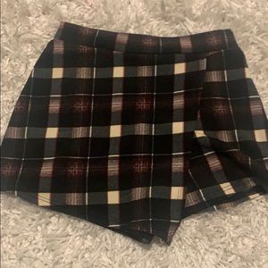 plaid skort